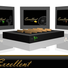Packaging  de galletas "Excellent". Un proyecto de Diseño, Publicidad, 3D, Br, ing e Identidad, Diseño gráfico, Packaging y Diseño de producto de Mikel del Arco Zumarraga - 23.02.2013