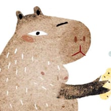 Spa Capibara. Traditional illustration project by Romina Martí - 03.09.2015