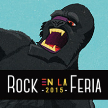 ROCK EN LA FERIA. Un proyecto de Ilustración tradicional, Publicidad, Br, ing e Identidad y Diseño gráfico de Mi Werta Estudio Creativo - 10.03.2015