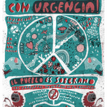 "Ilustración por el cambio" para el CIV15. Ilustração tradicional projeto de Enric Redón - 11.03.2015