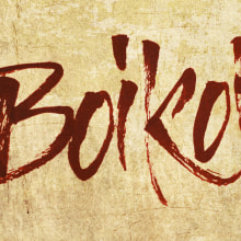 Boikot - Caligrafia con pincel. Calligraph project by Julio Rodríguez - 01.07.2015