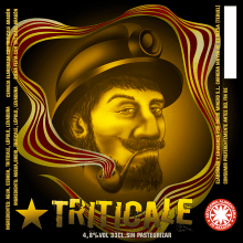 Etiqueta cerveza "Triticale". Design e Ilustração tradicional projeto de Victor Manuel Lozano Lázaro - 17.03.2015