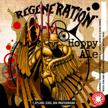 Regeneration Hoppy Ale. Design e Ilustração tradicional projeto de Victor Manuel Lozano Lázaro - 17.03.2015