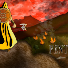 Carátula videojuego Pentio. Un proyecto de Ilustración tradicional de JaimedFL - 19.03.2015