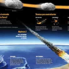 Infografía Asteroide ·ilustración editorial·. Ilustração tradicional projeto de Fernando Llorente - 09.02.2013