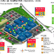 Plano Infográfico de IFEMA para Visitantes. Un proyecto de Diseño gráfico de Ana S. Dullius - 07.05.2013