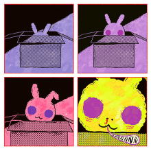 Conejo saliendo de una caja. Comic und Illustration project by Ana Galvañ - 22.03.2015