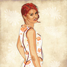 Serie Mujeres. Illustrator y Photoshop. Ilustração tradicional projeto de Laura Hernández Fernández - 22.03.2015