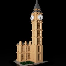 Lego Big Ben . Design, 3D, Design gráfico, Design de produtos, e Design de brinquedos projeto de Marc Poncelas Antunez - 23.03.2015