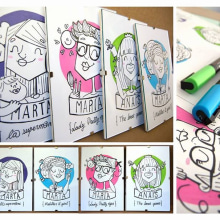 RETRATOONS Caricaturas personalizadas 100% a mano o digitales. Un proyecto de Ilustración tradicional, Diseño de personajes, Artesanía y Pintura de Julia Salinas - 08.02.2014