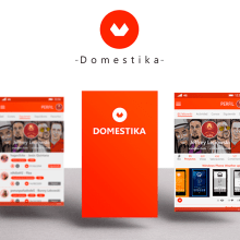 DOMESTIKA Windows Phone App. Design, UX / UI, Direção de arte, Design gráfico, Arquitetura da informação, e Design interativo projeto de Danann - 24.03.2015