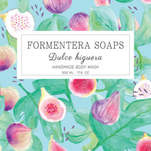 Dulce higuera de "Formentera soaps". Design, Traditional illustration, Br, ing, Identit, Packaging, Painting, and Product Design project by Tània García Jiménez - 03.26.2015