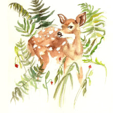 Oh! Deer!. Un proyecto de Ilustración tradicional, Bellas Artes y Pintura de Bea Bendaña Bermejo - 29.03.2015