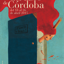 Cartel Feria del Libro de Córdoba 2015.. Traditional illustration, and Graphic Design project by Miguel Cerro - 03.29.2015