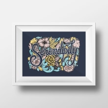 Serendipity. Un proyecto de Diseño, Ilustración tradicional, Diseño gráfico, Tipografía y Caligrafía de Tatiana Barrantes - 02.04.2015
