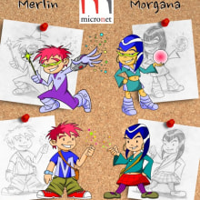 Merlin & Morgana. Un proyecto de Ilustración tradicional, Diseño de personajes y Educación de Pablo Alcalde - 06.04.2015