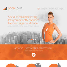Social DNA Marketing. UX / UI, Direção de arte, e Web Design projeto de Brian Colquhoun - 08.04.2015