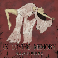 In Loving Memory Redemption Tour 2015. Design gráfico projeto de Raquel Paramio Sastre - 14.04.2015