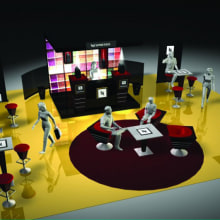 Stand Nespresso. Un proyecto de Diseño, Publicidad, 3D, Animación, Br, ing e Identidad, Diseño, creación de muebles					, Diseño industrial, Diseño de interiores y Diseño de producto de Letizia de la Oliva - 22.11.2011