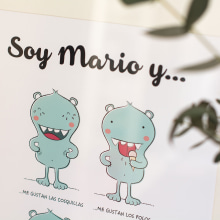 Lámina personalizada para Mario. Ilustração tradicional projeto de Estíbaliz Ferrete - 23.04.2015