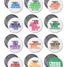 Cicle "Cinema, Memòria, pau i drets humans". Design gráfico projeto de David Solé Martí - 09.09.2013