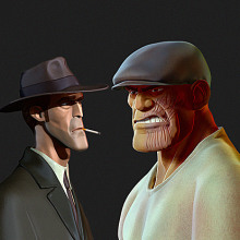 Torpedo  y The Goon. 3D, and Character Design project by Mr. Ramone - 04.14.2015