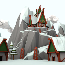 Tribes³ - 3D low poly landscapes. Traditional illustration, and 3D project by Pablo Gómez - 04.28.2015