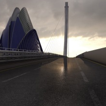 Puente - Agora - Valencia. Design, 3D, and Architecture project by RUBEN VIVO ROMAN - 04.30.2015