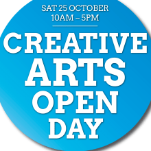 Creative Arts Open Day Poster '14. Publicidade, Eventos, e Design gráfico projeto de Maite Forcadell - 03.05.2015