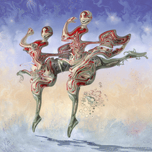 Bailarinas rusas, (2015). Un proyecto de Bellas Artes, Diseño gráfico y Pintura de Chicote CFC - "Simbiosismo / Symbiotic Art - 06.05.2015