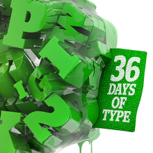 36 days of type. T, and pograph project by Txaber Mentxaka - 05.10.2015