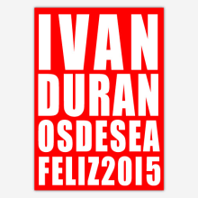 Feliz 2015. Design gráfico projeto de Iván Durán Pérez - 10.05.2015