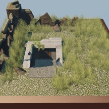 Secret Bunker in a Temple Ruins. Projekt z dziedziny 3D i Projektowanie gier użytkownika Sergio Espinosa Hernández - 13.05.2015
