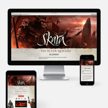 SKARA The Blade Remains. Web responsive. Un progetto di Progettazione di giochi e Web design di Jordi Ubanell - 31.05.2015