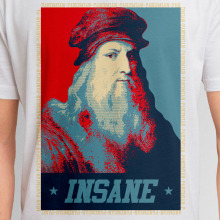 Pandmian / T-shirt "Da Vinci Insane". Un proyecto de Diseño y Diseño de juegos de Pandmian - 17.05.2015