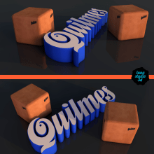 Diseño 3D - Puff Quilmes. Design, 3D, Furniture Design, Making, Graphic Design, Industrial Design, and Product Design project by Andres Diaz - 05.17.2015