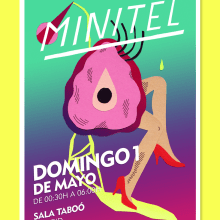 MINITEL MADRID. Ilustração tradicional, Direção de arte, e Colagem projeto de VIVACOBI studio - 25.05.2015