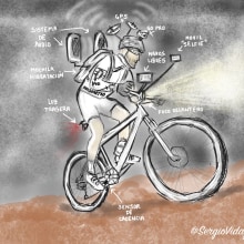 Postureo en el deporte - Vida y Bici. Traditional illustration project by Sergio Moreno Merino - 05.25.2015