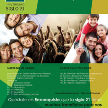 Afiche Universidad siglo 21. Design gráfico projeto de santiago kussrow - 27.05.2015