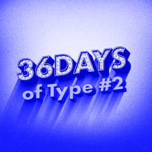 Blue series / 36 Days of type #2. Design, Traditional illustration, Art Direction, Graphic Design, T, pograph, and Calligraph project by Eduardo Dosuá - 05.31.2015