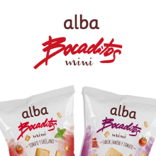 Packaging - Alba Bocaditos mini (rediseño). Art Direction, Graphic Design, and Packaging project by Kalte Dunkelheit - 05.30.2015