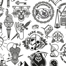 Tattoo Flash 2. Design, Traditional illustration, and Graphic Design project by Bnomio ™ - 06.01.2015