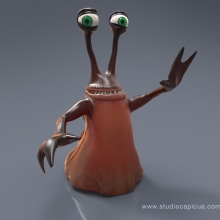 Character Design Alien Slug. 3D, Character Design, Photograph, and Post-production project by Studio Capicúa - 06.01.2015
