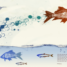 Little fish, big fish living in the water... passant l'estona. Ilustração tradicional projeto de Jaume Turon Auladell - 03.06.2015
