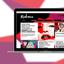 Rediseño Página Web Madonna / Diseño Web. Design, UX / UI, Web Design, e Desenvolvimento Web projeto de Belén del Olmo - 11.10.2013