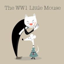 The WW1 Little Mouse (proposal). Ilustração tradicional, e Design de personagens projeto de Silvia Bezos García - 07.10.2013