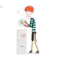 DishwasherBoy. Un proyecto de Diseño de personajes y Diseño gráfico de Silvia Bezos García - 07.01.2014