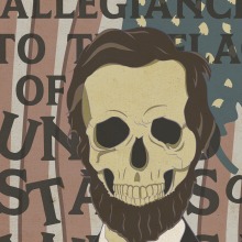 I pledge allegiance to the flag of Unated States of America. Traditional illustration project by Lucas Alves - 06.08.2015