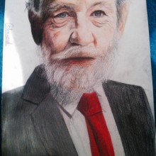 Ian McKellen. Traditional illustration, and Fine Arts project by Cyax Collinwood - 05.13.2015
