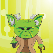 Star Wars Maestro Yoda. Un proyecto de Ilustración de Hugo Gallipoli - 16.06.2015